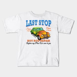 Last Stop Hot Rod Repair Car Garage Novelty Gift Kids T-Shirt